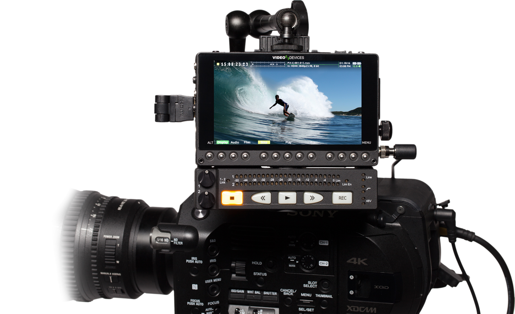 Video Devices PIXLR audio interface adds XLR inputs/outputs to the PIXE series Newsshooter