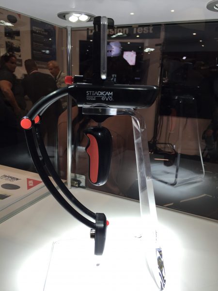 The Steadicam eVo on display on the Tiffen booth at NAB