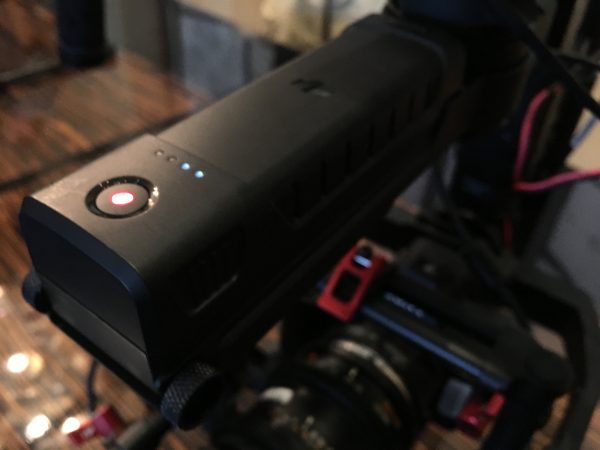 The new battery at the front of the gimbal