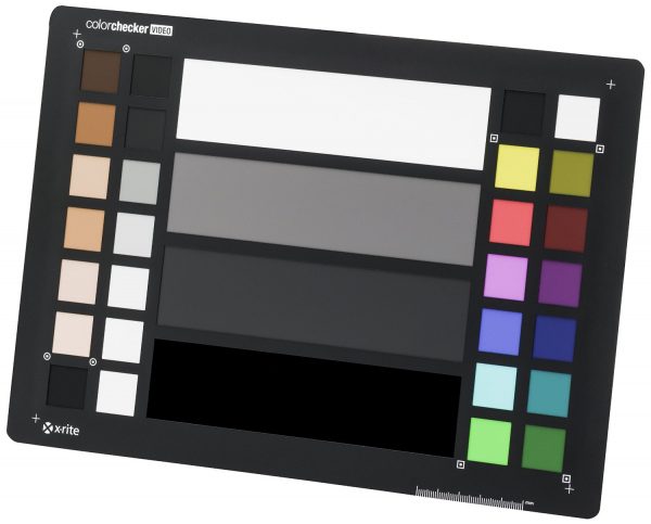 Fewer colo(u)r chips and more skin tone patches than a photographic chart  are intended to make the ColorChecker Video more suitable for moving pictures.