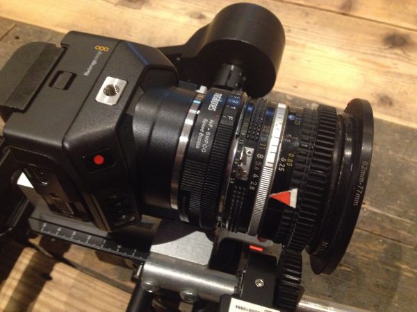 Micro Cinema Camera, Speedbooster and manual focus Nikkor lens.
