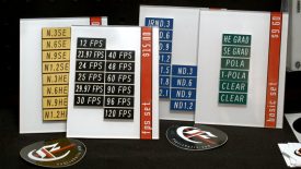 Newsshooter at Cinegear 2016 English Stix custom slates and filter tags and gear labels