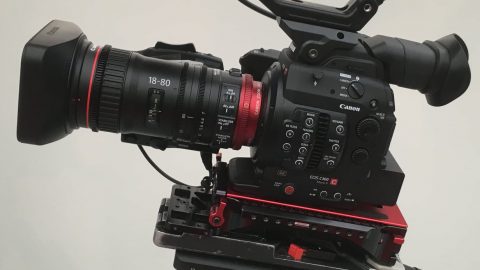 Pre production Canon CN E 18 80mm T4.4 L IS servo zoom sample video Canon Log 1