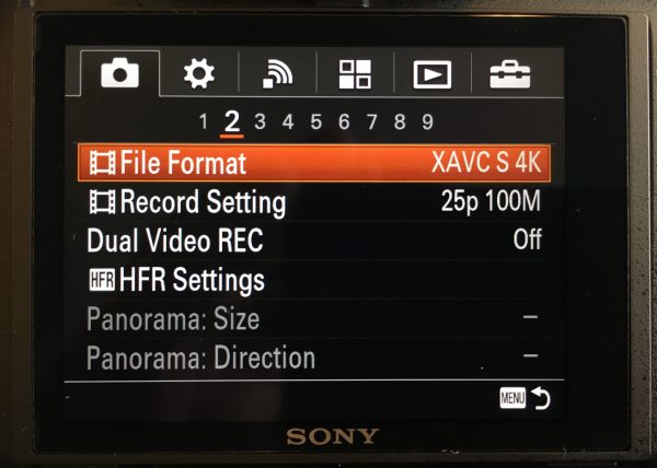 The RX10 III has the same XAVC S UHD recording as other prosumer Sonys.