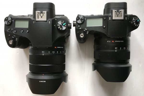 The Sony RX10 III (left) with its sister RX10 II.