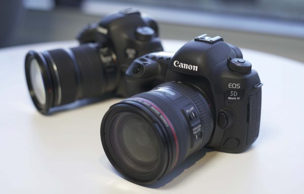 The Canon 5D Mark IV (Right), next to the 5D Mark III