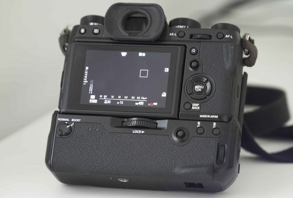 Rear view of the Fujifilm X-T2