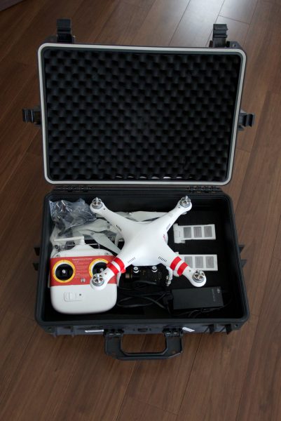 Most drones such as the Phantom series need to be carried around in a dedicated bag or case. 