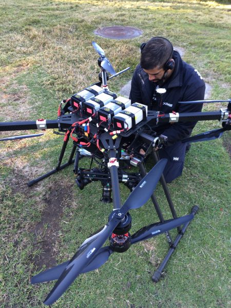 A custom drone flown by XM2 Aerial on a film I was working on in Australia. 