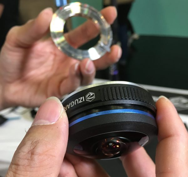 The iZugar fisheye has a micro 4/3 mount that can be adapted to fit onto a Sony E-mount camera