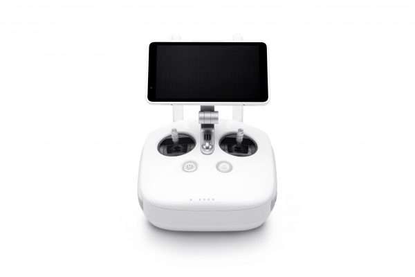 The Phantom 4 Pro's controller, seen here with the optional monitor.