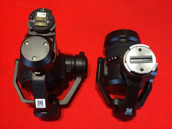 The DJI X5 (left) and X5S have completely different mounts