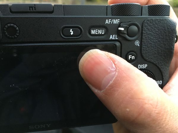 You can decide how much of the rear screen area is used for swiping when using the viewfinder
