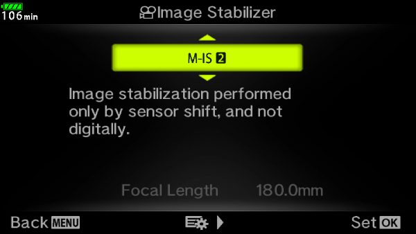 The sensor shift image stabilisation is similar to other Olympus models