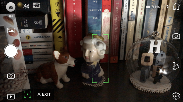 The Zhiyun Smooth-Q's tracking mode app screen