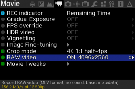 4k Magic Lantern MENU