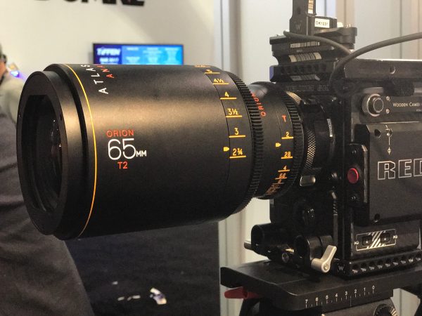 Atlas Lens Co. Orion 65mm T2 mounted on a RED camera