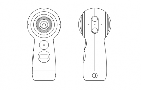 In addition to improved grip, the handle also houses the battery and SD card so the dual-lens sphere can be smaller and potentially reduce parallax issues.