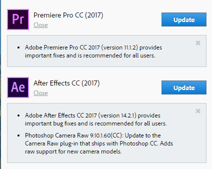 adobe photoshop cc 2017 camera raw update