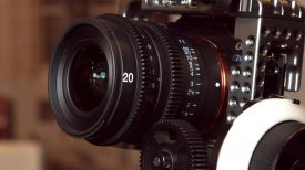 Tokina prototype 20mm E mount cine lens Newsshooter at IBC 2017