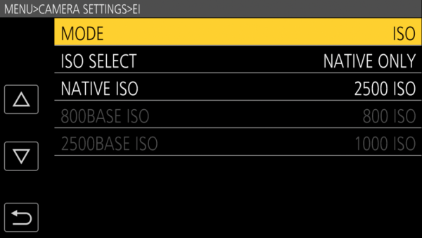 Panasonic EVA1 dual native ISO