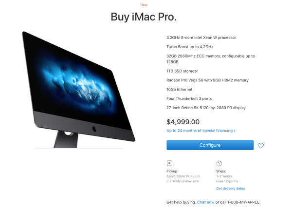 店長特典付  2017 Pro iMac デスクトップ型PC