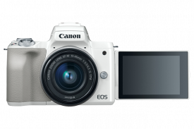 eos m50 white lcd open front d