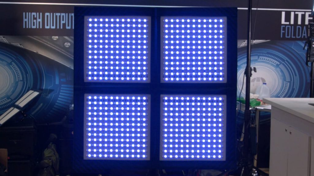 Intellytech RGB LiteCloth 2’x2′ Foldable LED Mat Newsshooter at NAB 2018