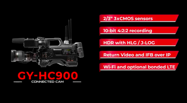 JVC GY-HC900 2/3-INCH BROADCAST CAMCORDER WITH COMPLETE IP WORKFLOW