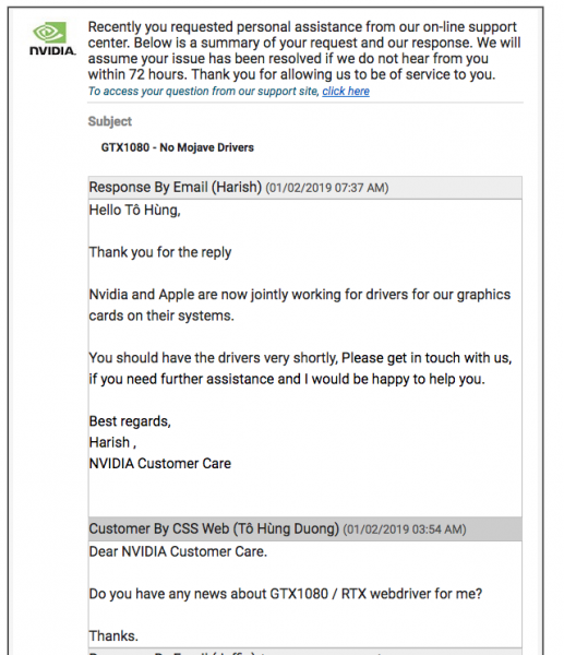 Nvidia drivers for Apple Mac coming soon