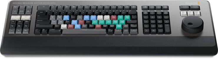Keyboard of the Blackmagic Design Resolution Editor
