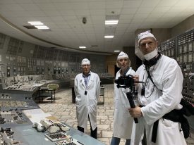 Andy Portch Chernobyl with Diana Magnay and Sergei Parashin