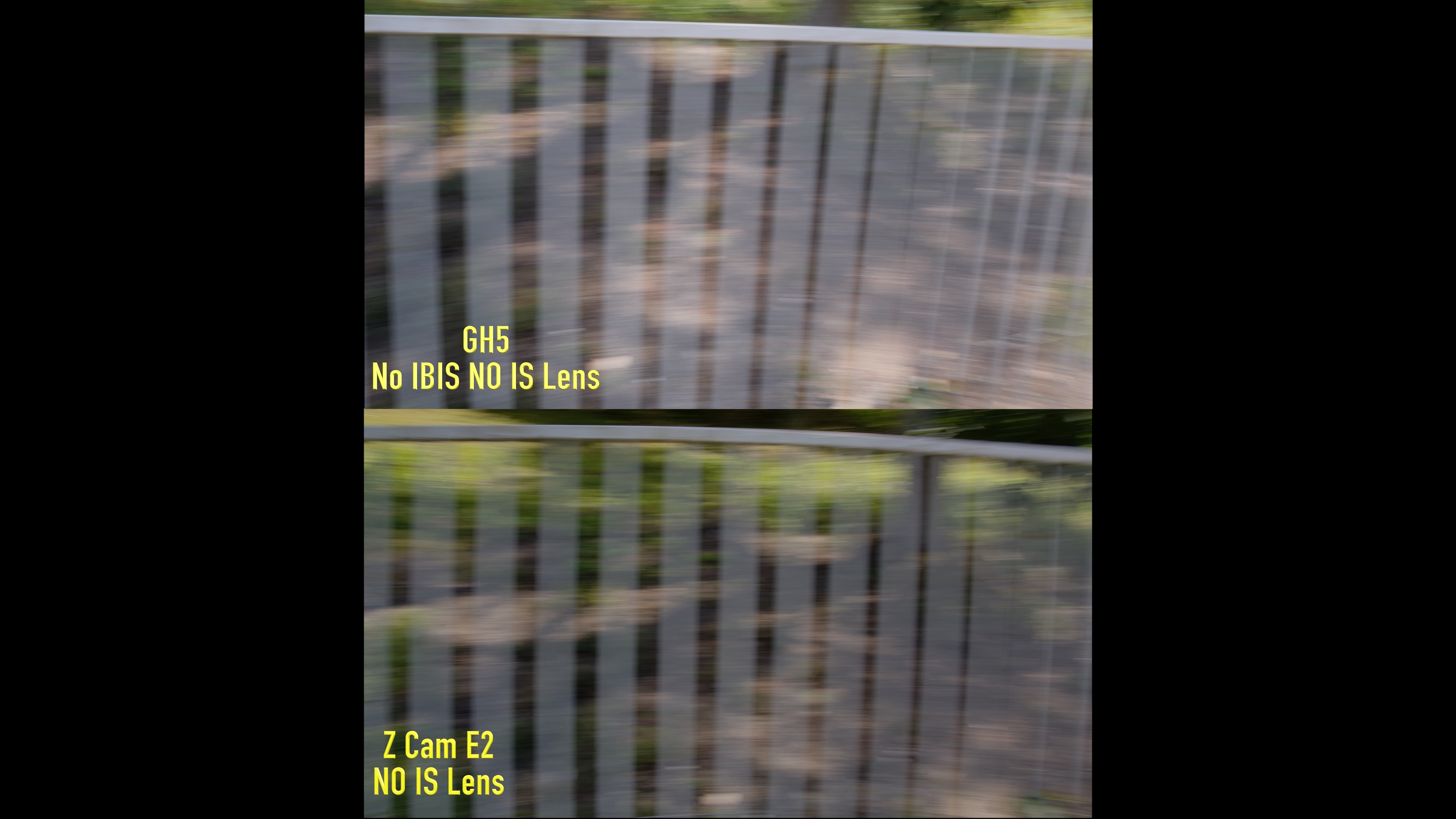 Rolling Shutter test GH5 and E2 STILL Newsshooter