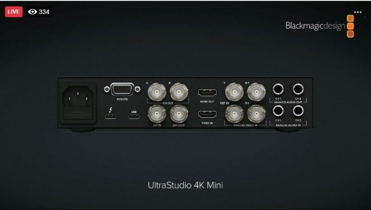 UltraStudio 4K Mini rear