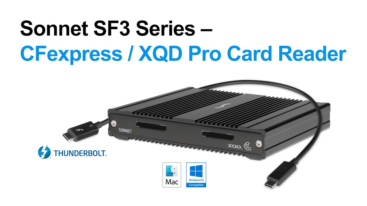 Professional DualSlot Thunderbolt 3 Card Reader for CFexpress 2