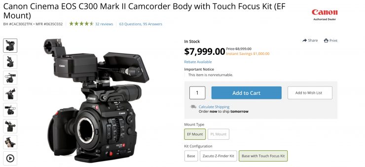Canon C300 Mark Ii C200 Price Drops Newsshooter