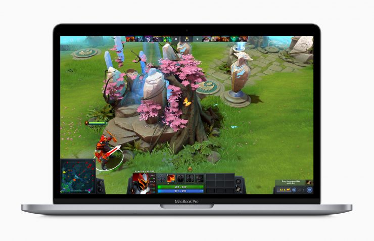 Apple macbook pro 13 inch with dota 2 game screen 05042020