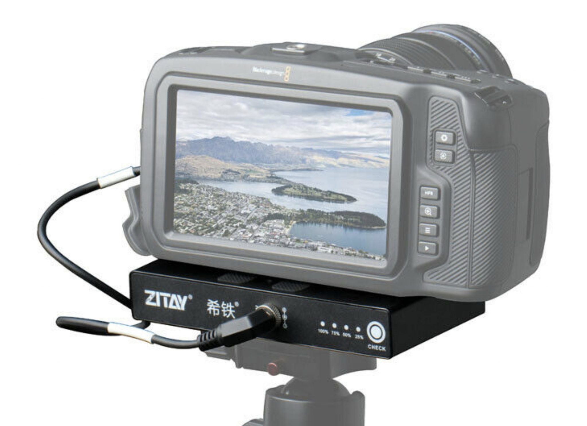 CCTECH battery solution for the BMPCC 6K & 4K Newsshooter