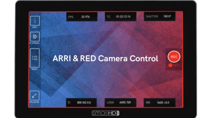 SmallHD Cine 7 monitors now include RED & ARRI Camera Control for 