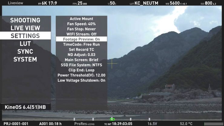 3 kineos 6p4 footage preview