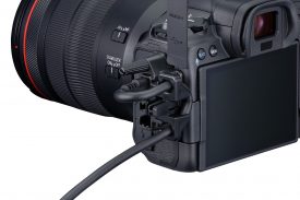 Canon EOS R5 FrontSlantLeft BODYCableprotector