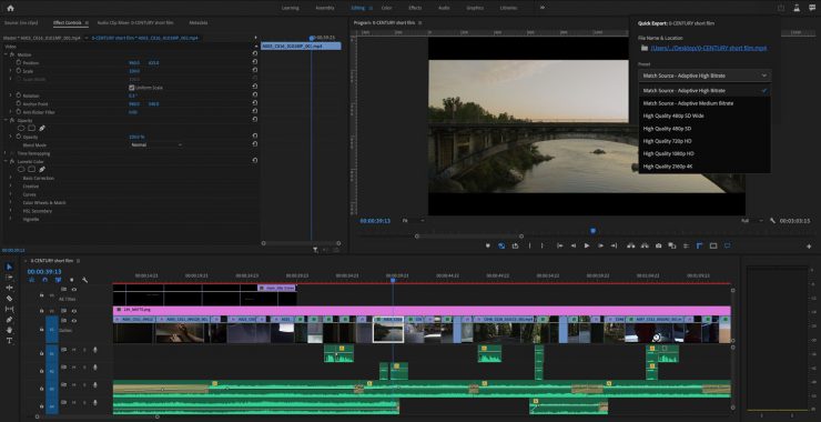 PremierePro QuickExport PresetDropdown