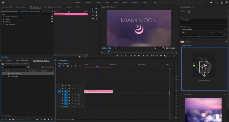 Premiere Pro Media Replacements