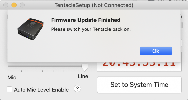 Tentacle Sync Firmware Update 3