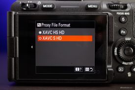 Sony FX3 Menu Proxy File Format