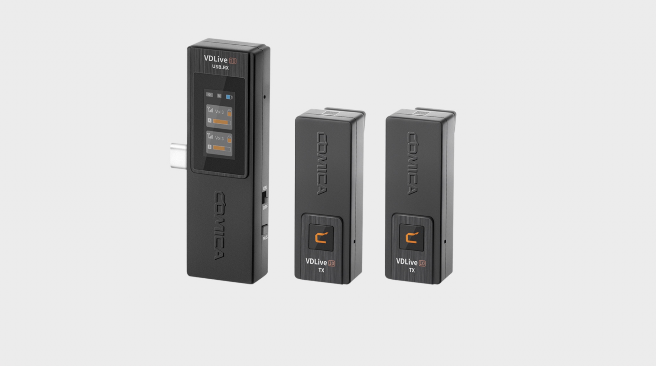 Comica VDLive10– 2.4GHz wireless USB-A/USB-C, Lightning, & 3.5mm