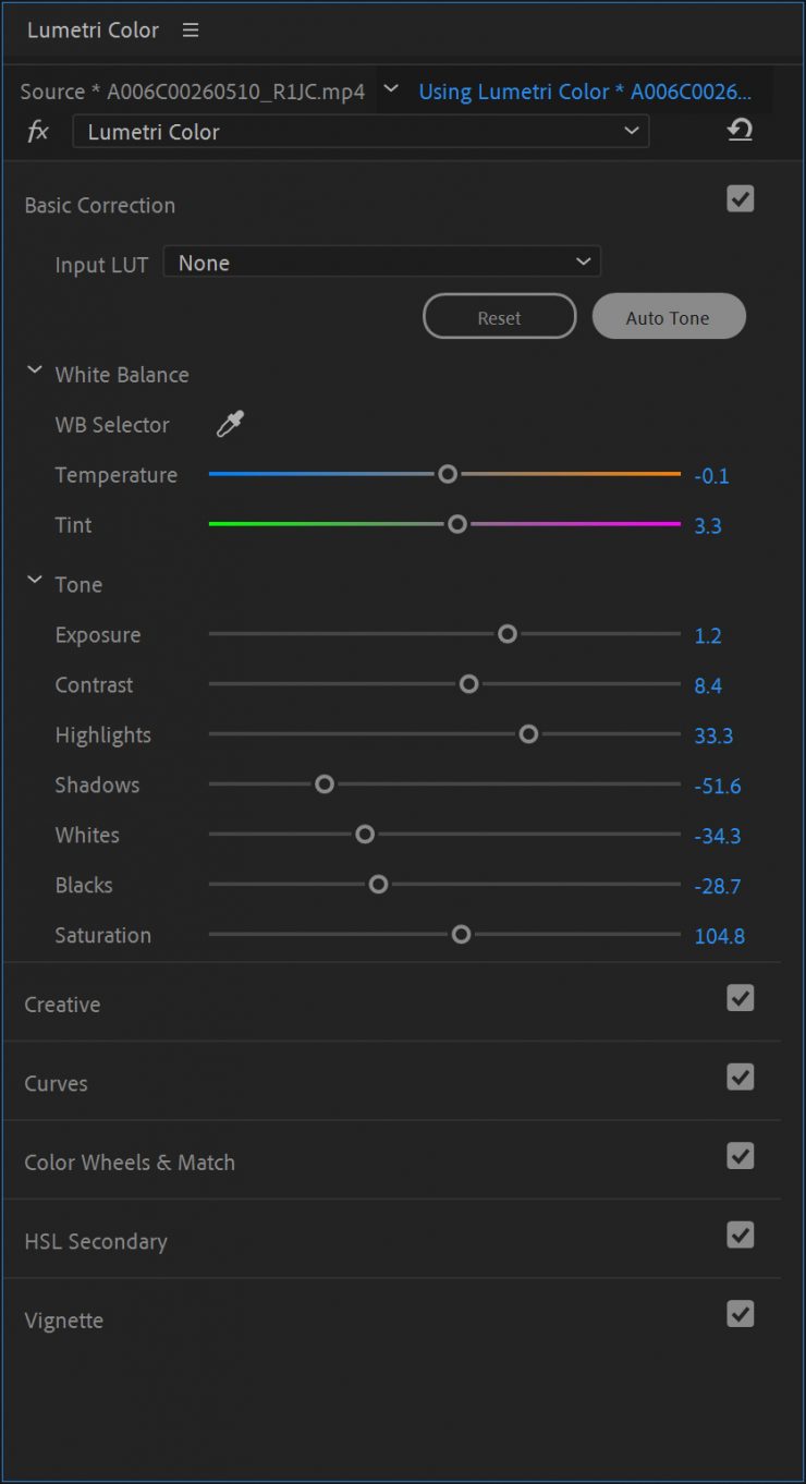 Premiere Pro Auto Tone Detail Beta