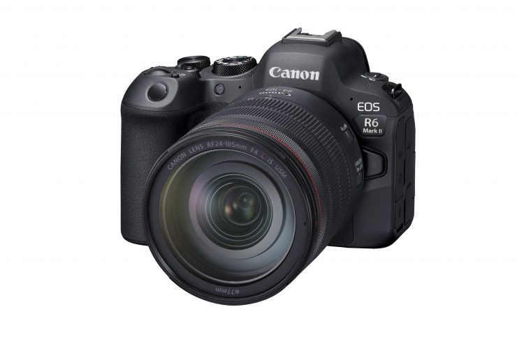 11 EOS R6 Mark II FrontSlantLeft RF24 105F4L