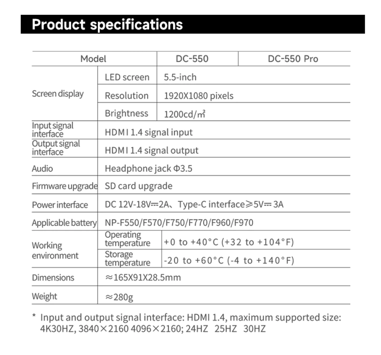 thumbnail image 2 of VILTROX DC-550 PRO 5.5 Inch 1200Nit DSLR HD Director Video Monitor With Touch-Screen 2 of 6