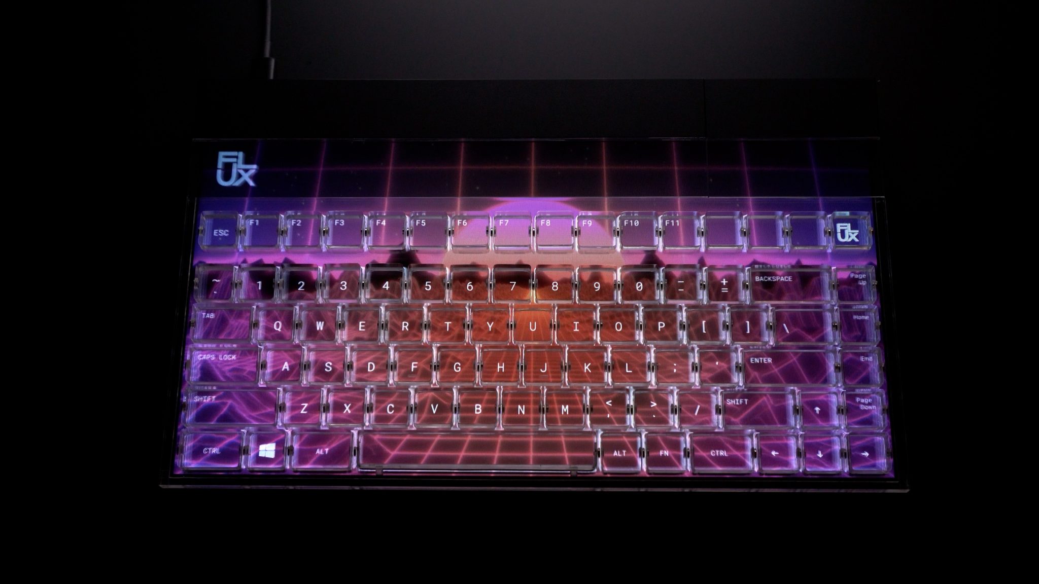 Flux Keyboard A transparent keyboard with integrated display that